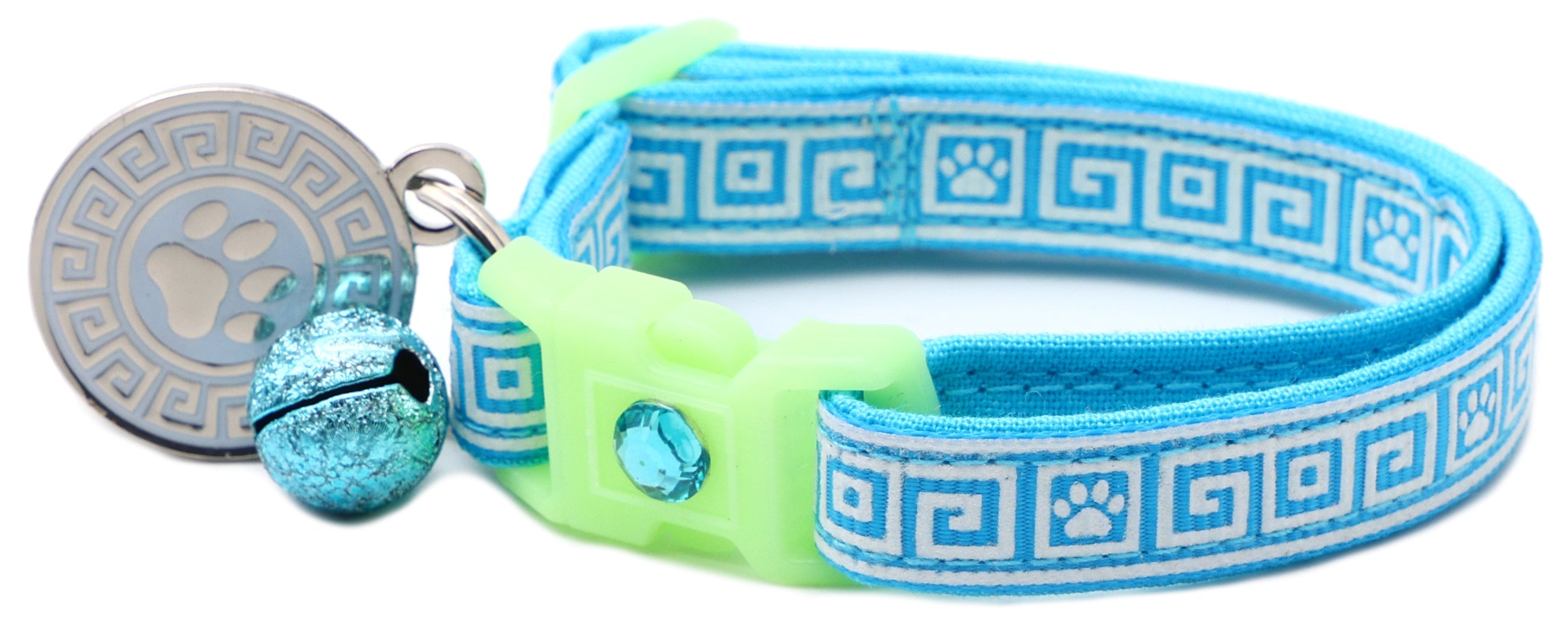 Greek Key Breakaway Cat Collar